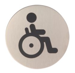 Aanwijzingstekens Toilet mindervaliden o 83 mm