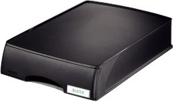 Leitz Plus 5210 Brievenbakje met lade Zwart A4 255 x 376 x 7 cm