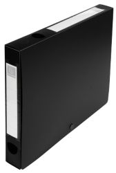 Exacompta 40 mm Archiveringsdoos Zwart Polypropyleen Met drukknop en grijpring
