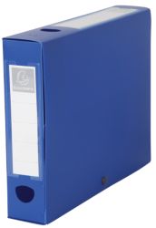 Exacompta 60 mm Archiveringsdoos Blauw Polypropyleen Met drukknop en grijpring