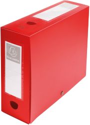 Exacompta 100 mm Archiveringsdoos Rood Polypropyleen Met drukknop en grijpring