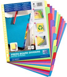 Exacompta Nature Future Tabbladen 12 tabs A4 Kleurenassortiment 225 g m2 glanskarton Universele perforatie 12 tabs 242 x 297 mm