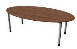 Bisley Ovaal bureau Noten 224 x 120 x 68 76 cm