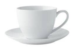 niceday 6 cappuccinokopjes  6 schotels 300 ml Wit 6 Sets