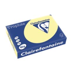 Clairefontaine Trophee Gekleurd papier A4 80 g m2 Kanariegeel 500 Vel