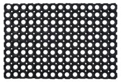 Floortextm Deurmat Zwart 120 x 80 cm