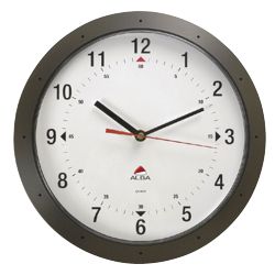 Alba kwartsmuurklok Quartz 30 cm donkergrijs