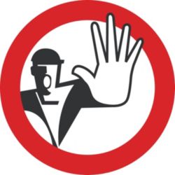 Verbodspictogrammen Verboden toegang o 100 mm