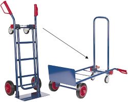 Carro y carretilla con pala abatible para 200 kg