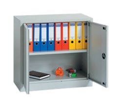 Armario bajo metalico puertas batientes 1 estante Real Space PRO