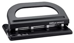 Perforador negro metalico 4 taladros ajustables Office Depot