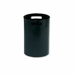 Papelera metlica color negro 28 litros