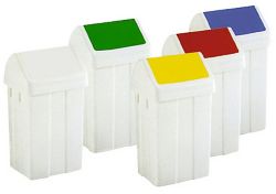 Papelera reciclaje amarillo 36 x 29 x 645