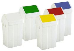 Papelera reciclaje roja 36 x 29 x 645