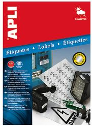 Etiqueta Hd plata 457 x 212 mm Apli lote 960 etiquetas