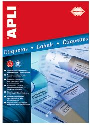 Etiqueta Hd transparente 70 x 37 mm Apli lote 480 etiquetas
