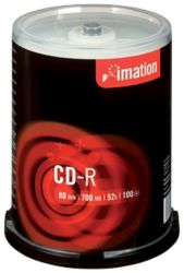 CD R 700 MB 80 minutos Imation spindle 100 CDs