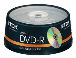 Spindle 25 DVD R 47 GB TDK
