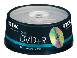 Spindle 25 DVDR 47 GB TDK