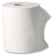 Lote 2 bobinas papel industrial Virgen liso 2 capas