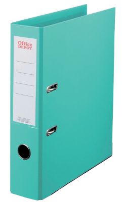 Classeur a levier Office DEPOT Plasticolor Dos 75 mm Vert clair