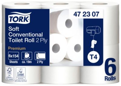 48 rouleaux de papier toilette gaufre Lotus Prestige 2 plis 150 feuilles blanc