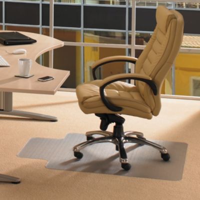Tapis protege sol PVC avec decoupe pour sols durs 90 x 120 cm