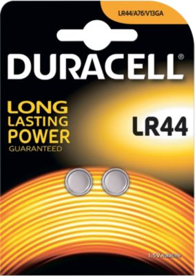 2 Piles speciales Duracell Pile bouton LR44 3V