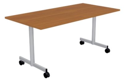 Table de reunion rectangulaire Flip Flap merisier L160 x p80 x h74 cm