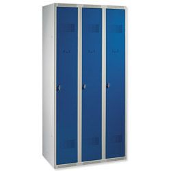Vestiaire 4 cases pour industries propres Niceday gris bleu 120 x 50 x 190 cm