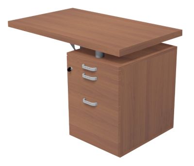 Retour droit avec caisson porteur Gamme London L100 x P60 x H73 cm cerisier