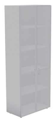 Armoire haute multi portes verre  4 tablettes
