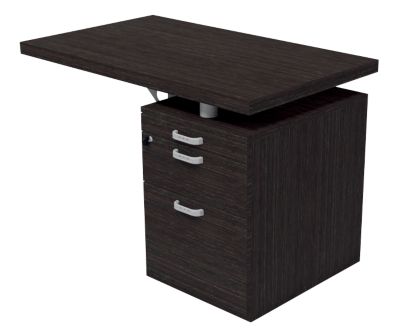 Retour droit avec caisson porteur Gamme London L100 x P60 x H73 cm wenge