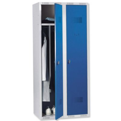 Vestiaire pour industrie salissante a monter Niceday gris bleu 40 x 180 x 50 cm