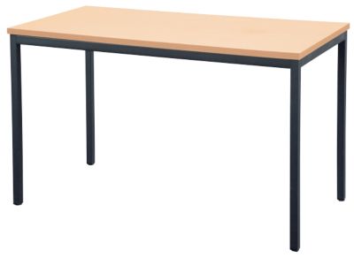 Table rectangulaire Niceday 140 x 70 cm hetre et noir