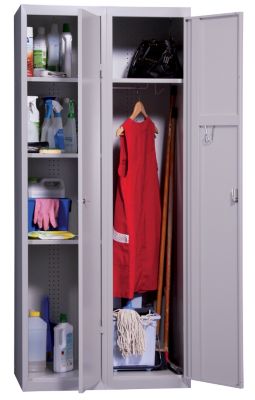 Vestiaire d entretien 2 cases gris H 180 x L 80 x P 50 cm