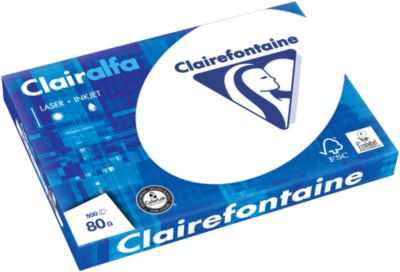 Ramette de papier de 500 feuilles Clairefontaine Clairalfa A3 80 g m2