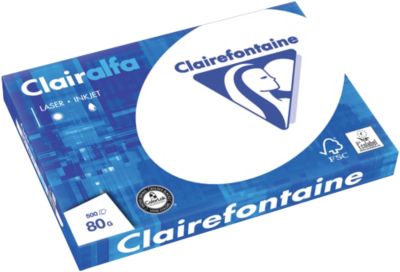 Ramette de papier de 500 feuilles Clairefontaine Clairalfa A4 80 g m2