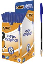 Penna a sfera Bic Cristal colore blu tratto medio in confezione da 50 pz