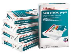 Carta Office Depot Color Printing formato A4 grammatura 80 g m2 in risma da 500 fogli