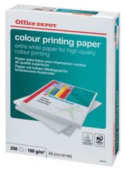 Carta Office Depot Color Printing formato A4 grammatura 160 g m2 in risma da 250 fogli