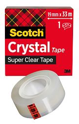 Nastro adesivo trasparente Scotch Crystal Clear 19 mm x 33 m