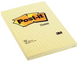 Post it extra large a quadretti giallo 102 x 152 mm 100 fogli per blocchetto