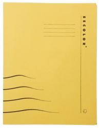 Cartelline Secolor con Jalema clip colore giallo in conf da 10 pz
