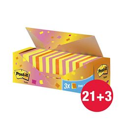 Post it confezione convenienza colorata dim 76 x 76 mm 21  3 omaggio