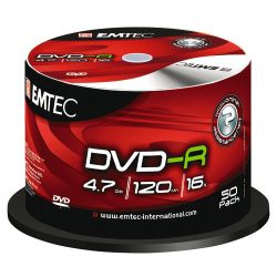 DVD R Emtec 47GB 120 min 16X spindle da 50 pz