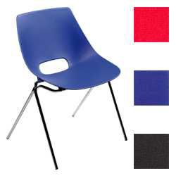 Sedia OKI impilabile colore nero cf da 2 pz