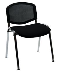 Sedia attesa impilabile Classic R colore nero cf 2 pz