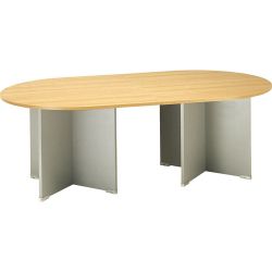 Tavolo riunione ovale Tdm dim 216 x 120 x 74 colore ciliegio allumio