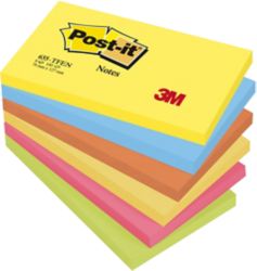 Post it Energetic colours dim 76 x 127 mm conf da 6 pz